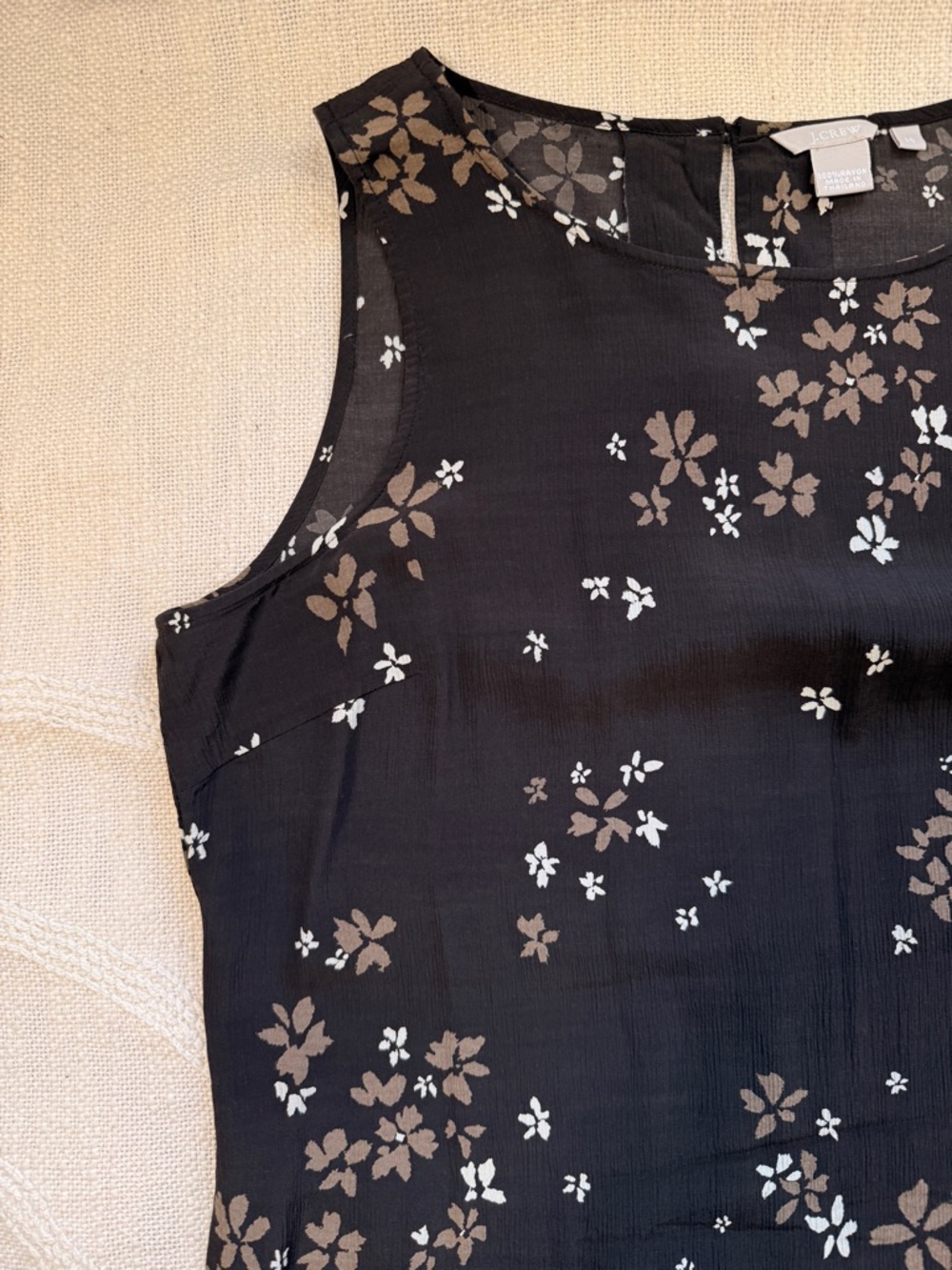 Y2K Mocha Floral Sophisticated Slip Dress Dress - Picture 4 of 6